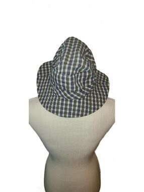 Ralph Lauren Plaid Bucket Hat with Red Polo Logo